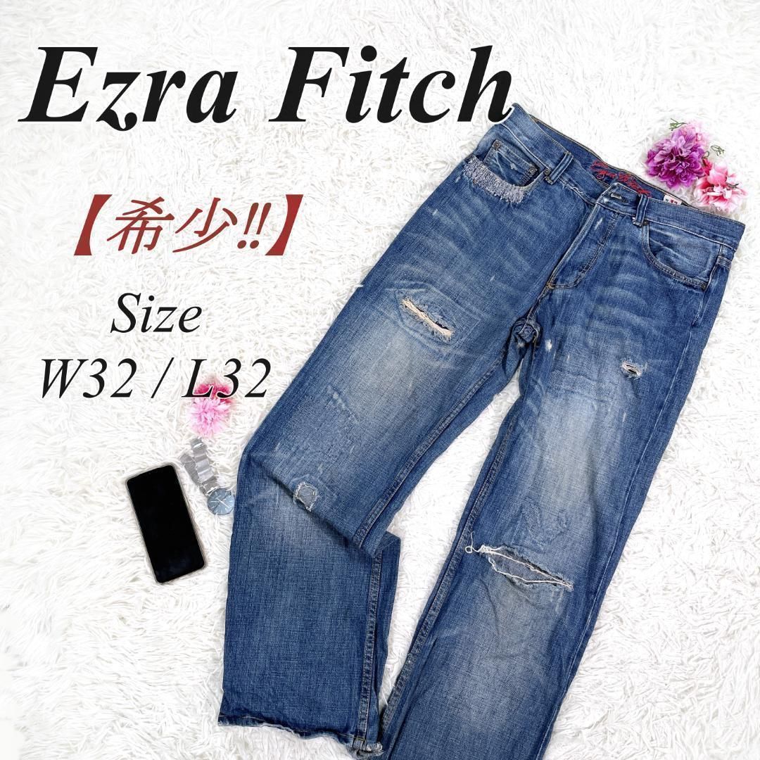 希少✨ Ezra Fitch デニムパンツ ダメージ加工 エズラフィッチ W32 