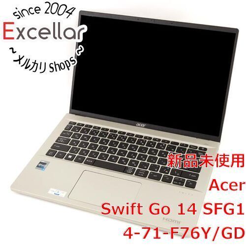 bn:15] 【新品(開封のみ)】 Acer ノートパソコン Swift Go 14 SFG14-71-F76Y/GD ゴールド - メルカリ