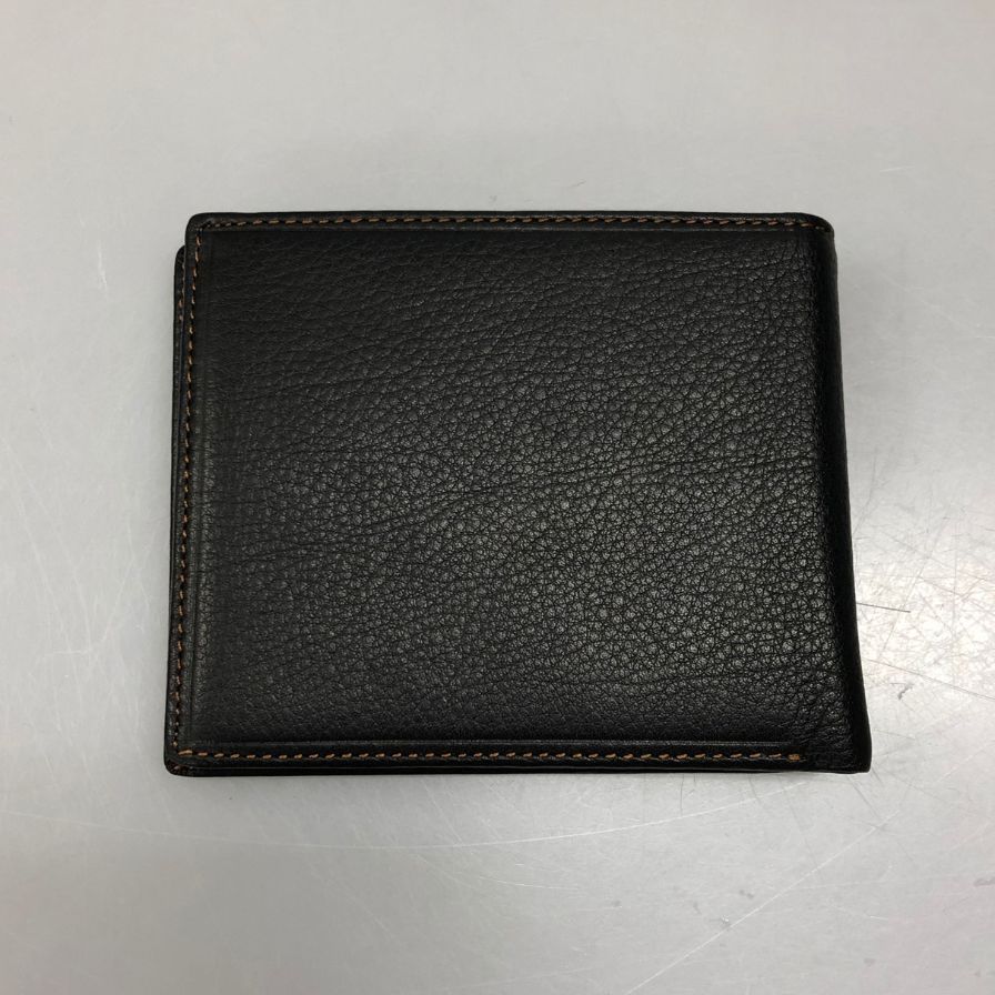 サルバトーレ フェラガモ レザー 二つ折り財布 札入れ シボ【AFI19