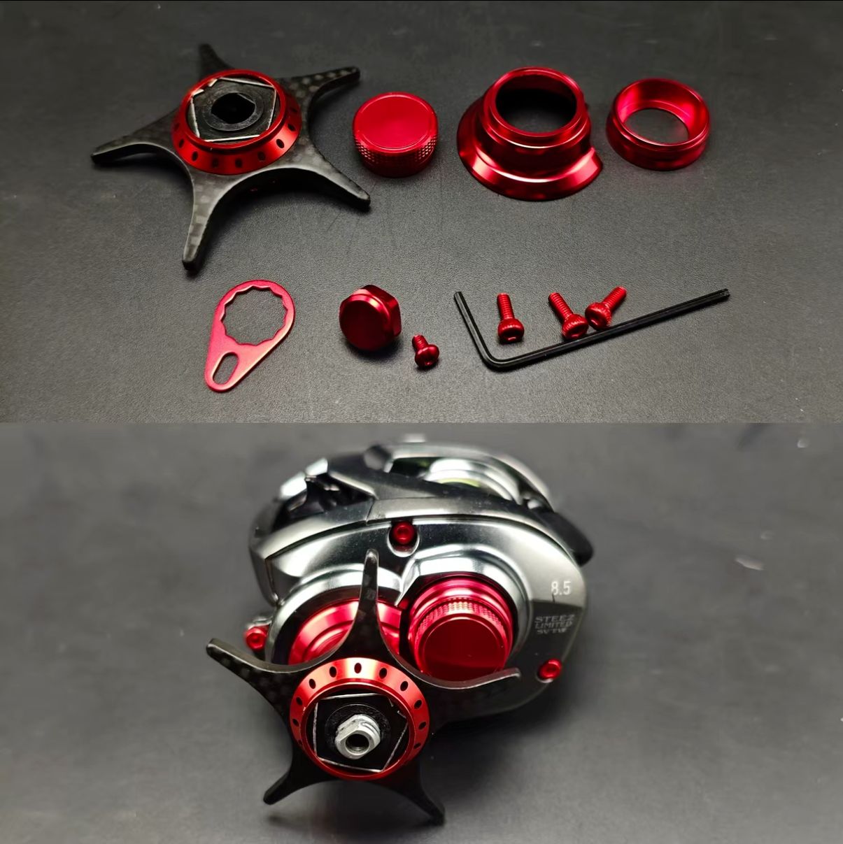 DAIWA汎用 軽量カーボン×アルミ オフセットスタードラグ