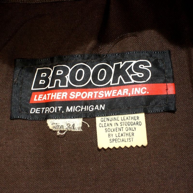 70s ブルックス BROOKS 裏地ボア レザー ジャケット レディース 表記34サイズ SIROKUMA-CORPORATION_COM