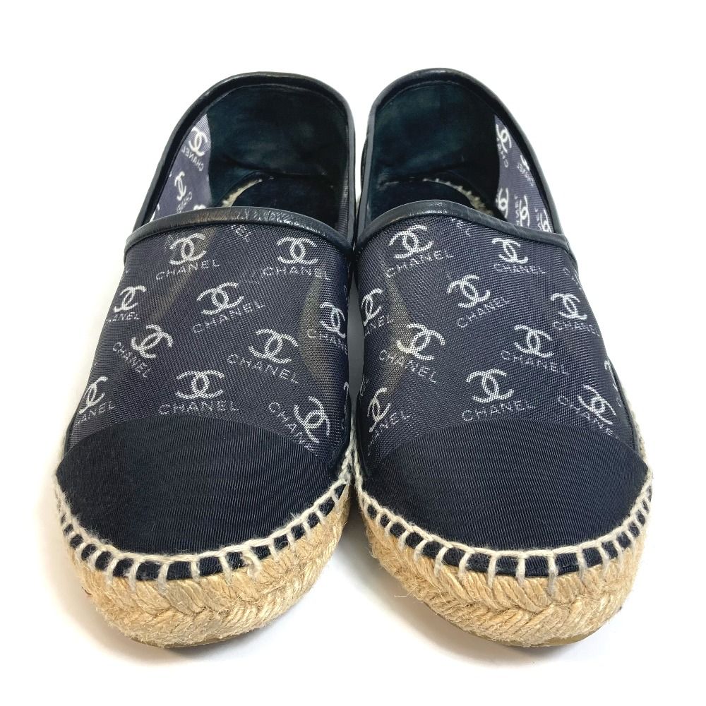 シャネル G34673 CC ココマーク スリッポン エスパドリーユ メッシュ