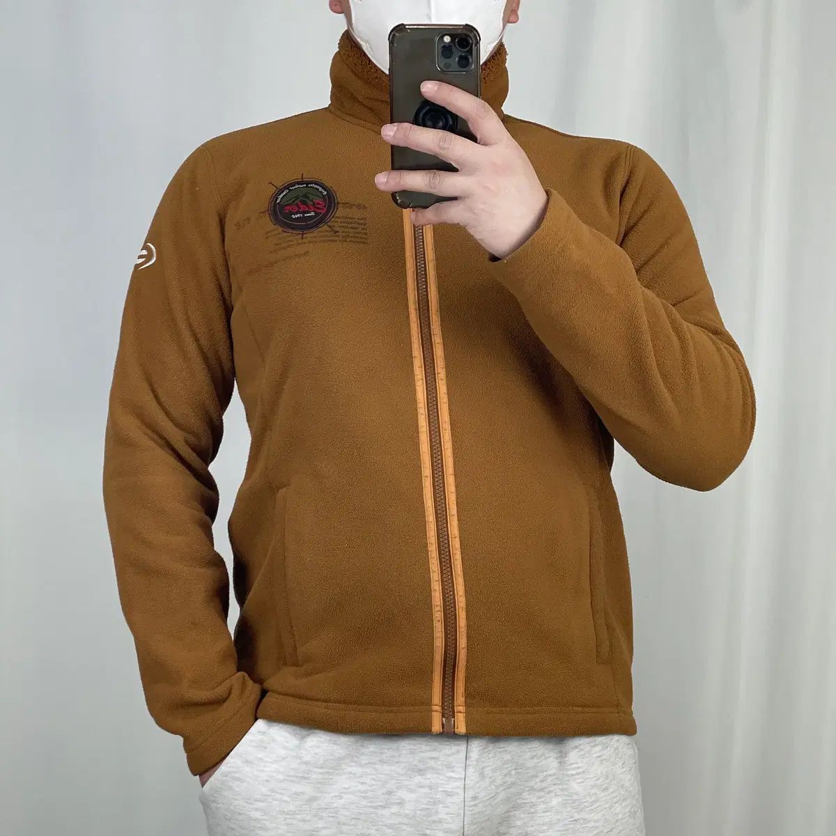 【雷市場（ポンジャン）商品韓国直送】 EIDER(アイダー) キャメル ジップアップ フリース ジャケット M 241109