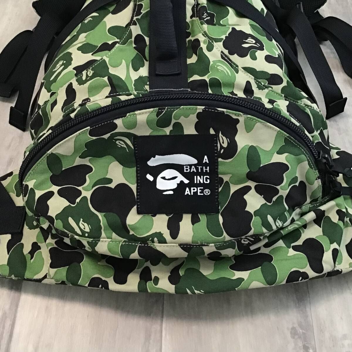 APE アベイシングエイプ エイプ 迷彩 カモ柄 リュック バックパック ☆初期☆ ABC CAMO GREEN バックパック a bathing ape BAPE bag