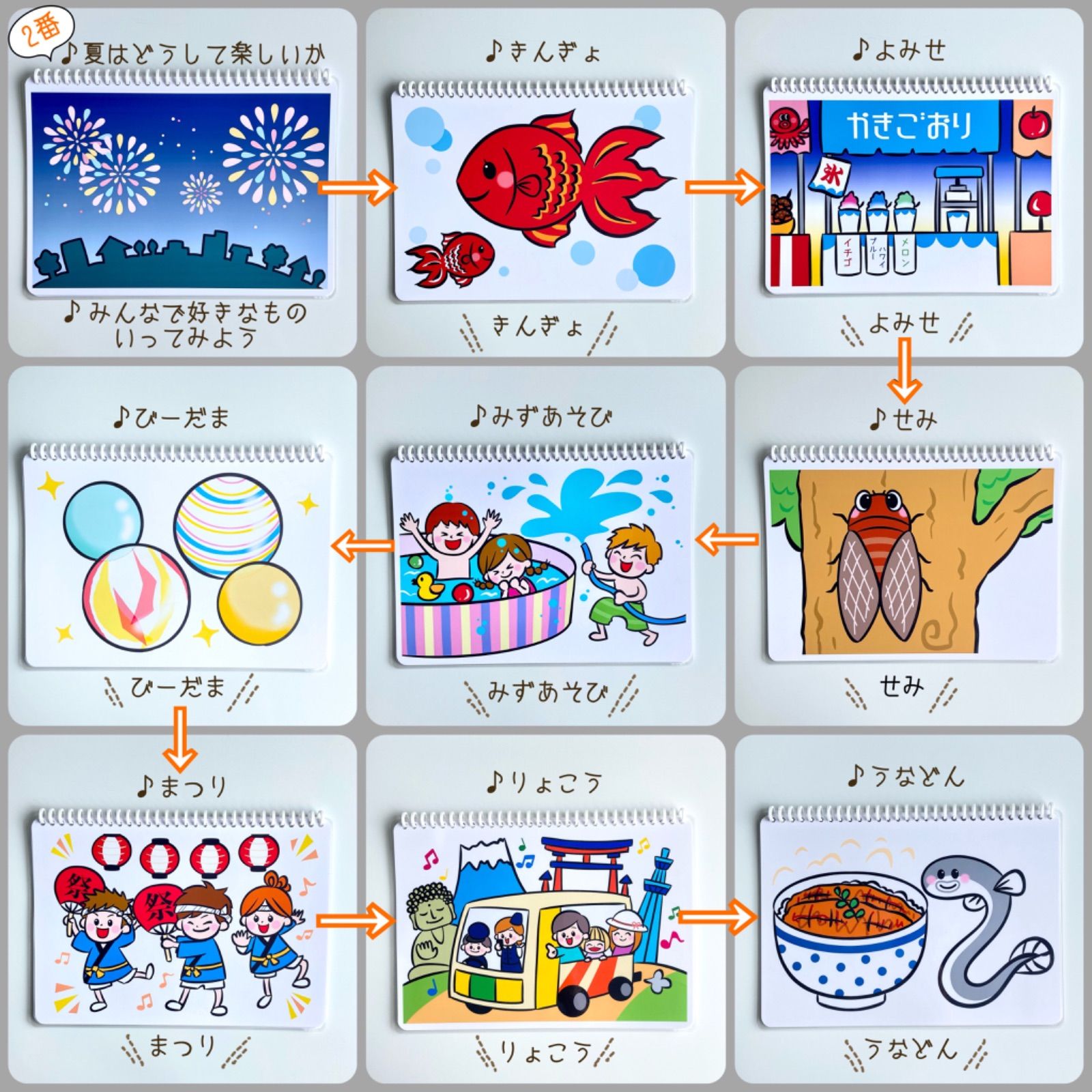 なつのしりとりうた イラスト素材 - メルカリ