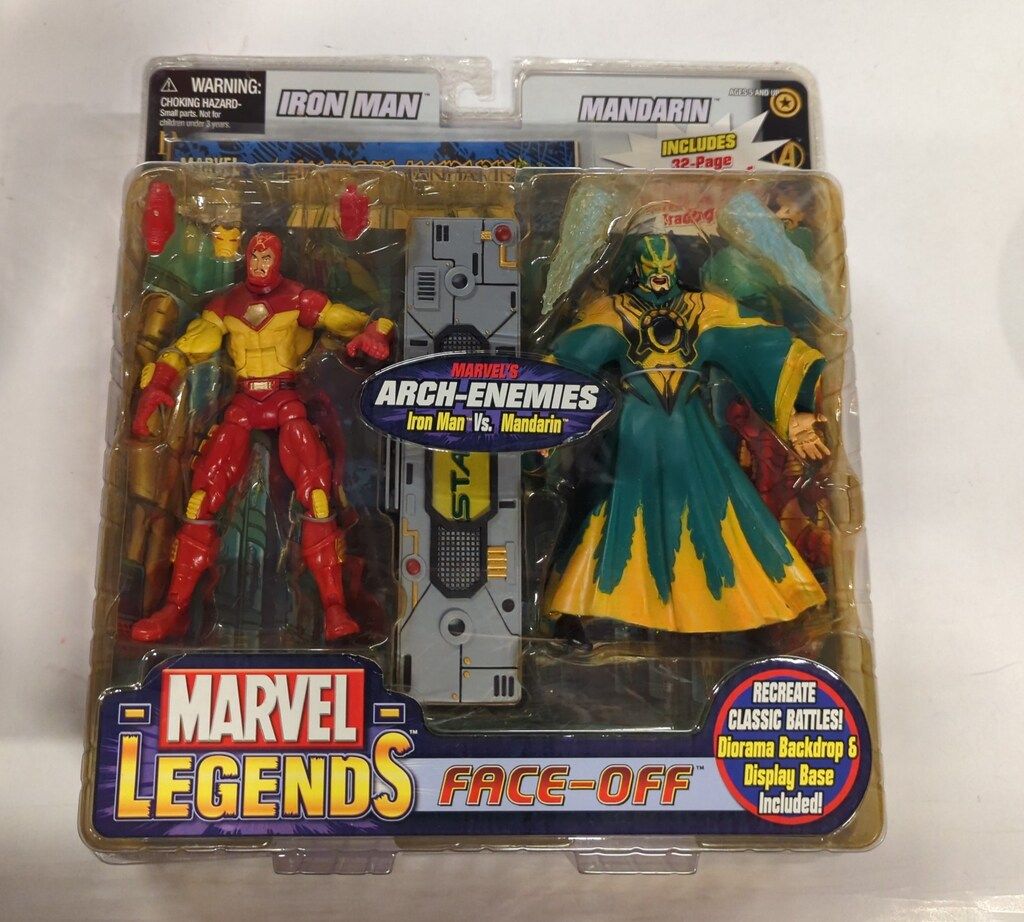 TOYBIZ FACE OFF MARVEL LEGENDS IRON MAN VS MANDARIN 赤|黄 6インチ