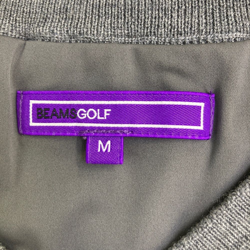 サイズ M BEAMS GOLF ビームスゴルフ 裏地付 ウール Vネック ニットセーター グレー系 240101474309 ゴルフウェア メンズ ストスト LLC-HASEGAWATOSO_COM