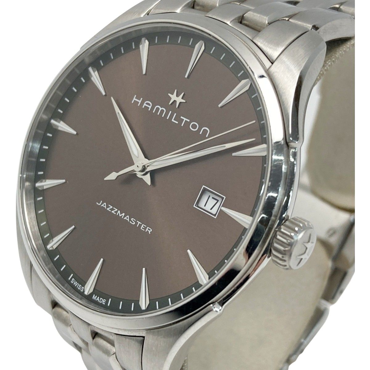 HAMILTON ハミルトン ジャズマスター ジェント H324510 ブラウン クォーツ メンズ 腕時計 箱 取説有