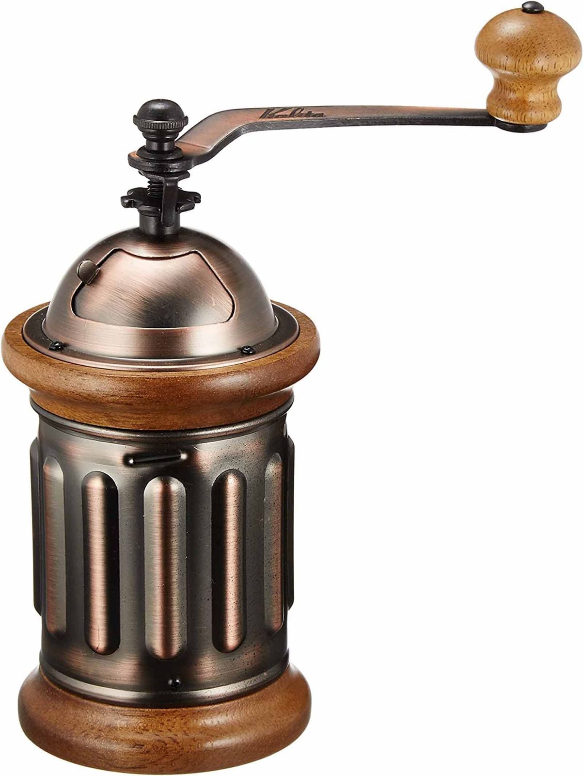 カリタ Kalita コーヒーミル 木製 丈夫な鋳鉄製カッター KH-5 粗さ調整 手挽きコーヒーミル 42039 ミル グラインダー ハンドミル 手動 コーヒー 小型 持ち運び 登山 カフェ インテリア レ 単品 2 ミルKH-5