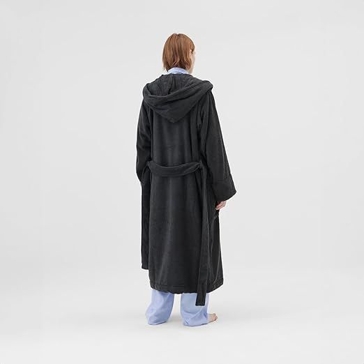 TEKLAテクラ BT-AB フード付バスローブ ASH BLACK その他トップス ブラック ユニセックス