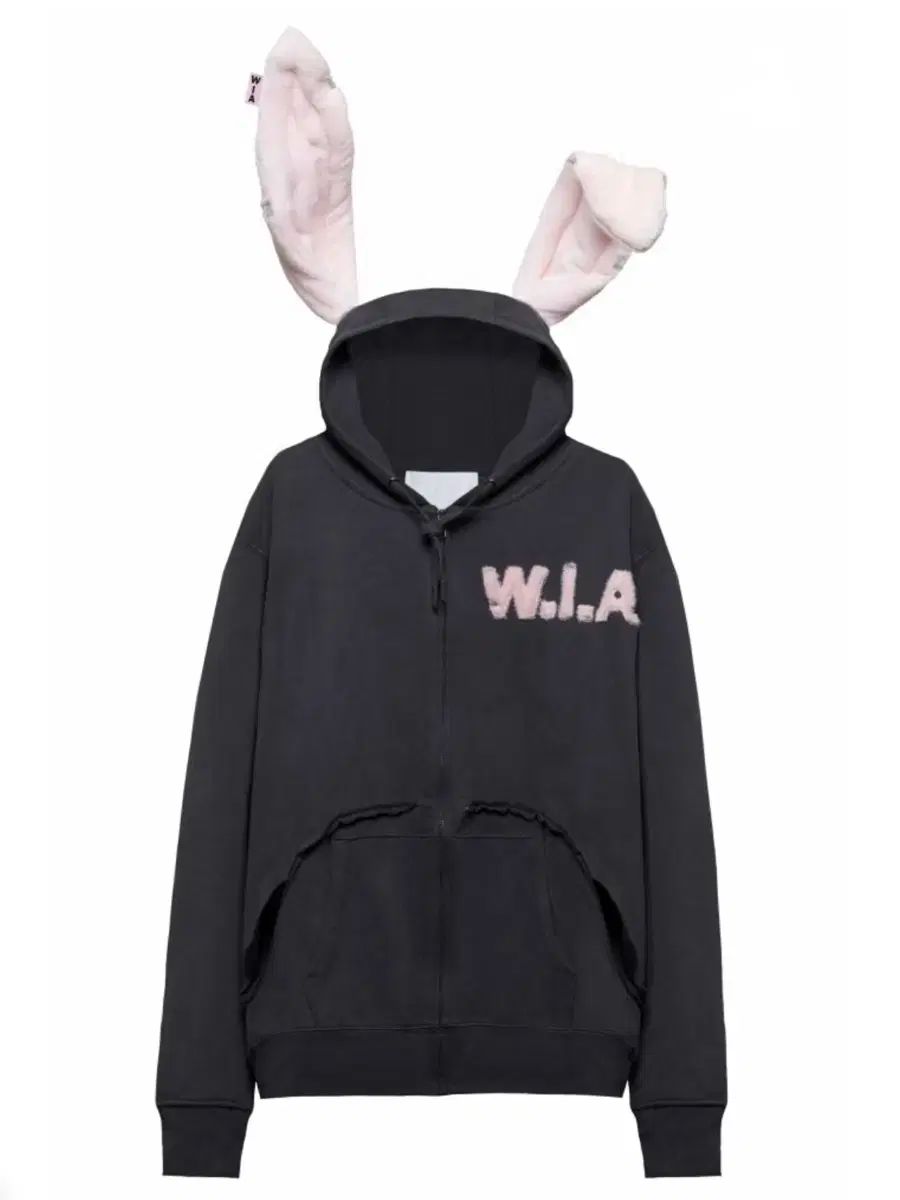 W I A Collection うさぎの耳 フード ジップアップ バニー 次へ