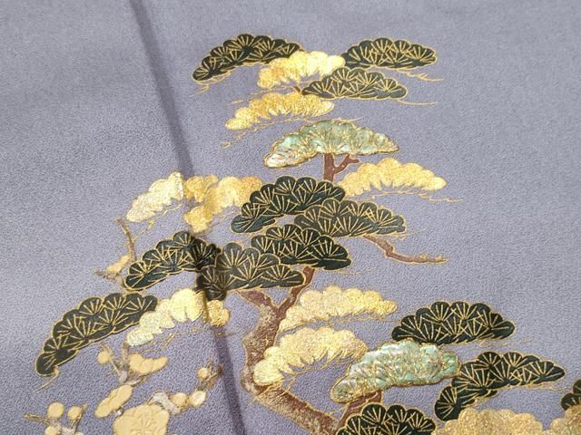 平和屋着物□訪問着 絞り 刺繍 松竹梅 藤花房 金糸 正絹 逸品 DAAS7492xg