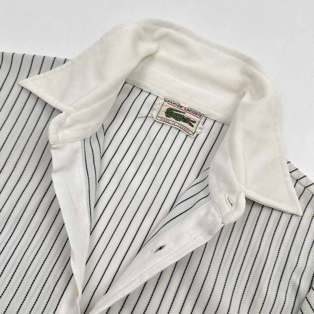激レア フランス製 60s 70s CHEMISE LACOSTE レアタグ 文字ワニ 白ワニ 