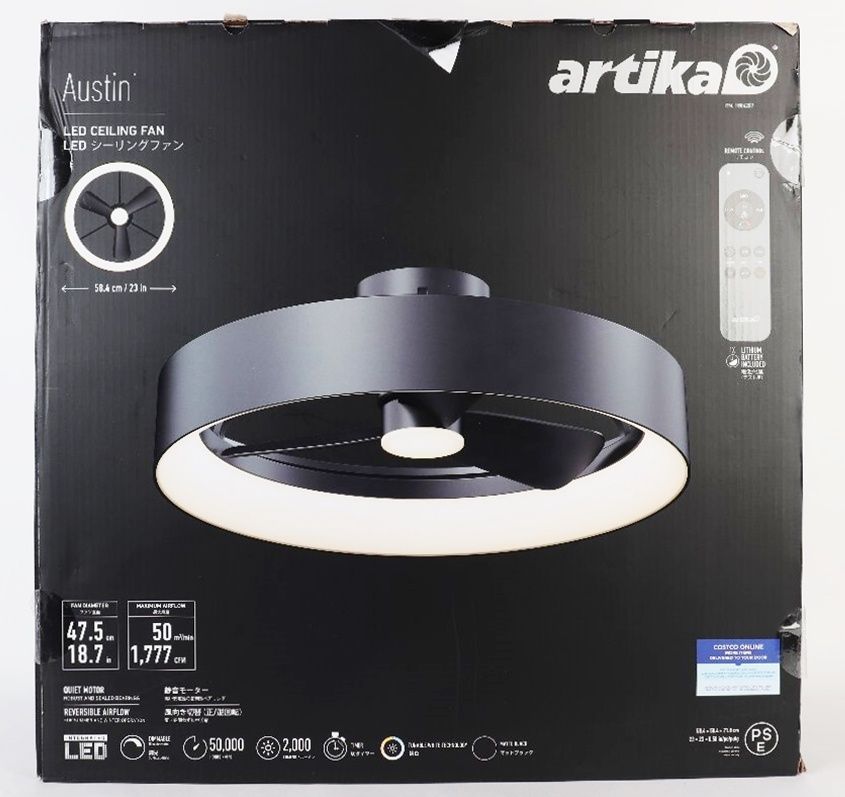 訳あり artika アウトレット Austin LED シーリングファン FAN-AUR