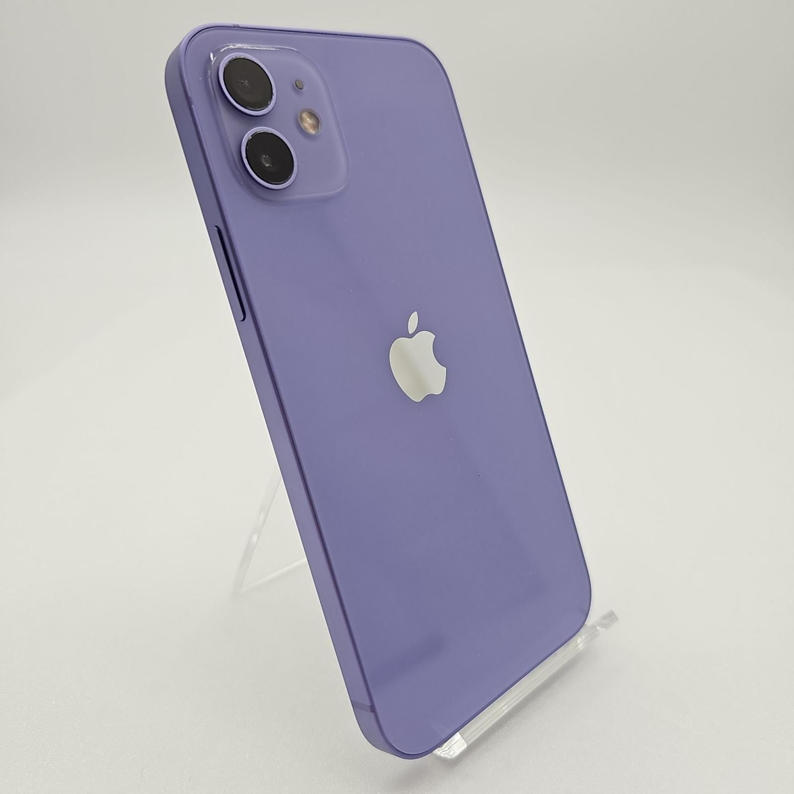【全額返金保証】【最速発送】Apple iPhone 12 128GB パープル docomo 動作確認済 白ロム 82%