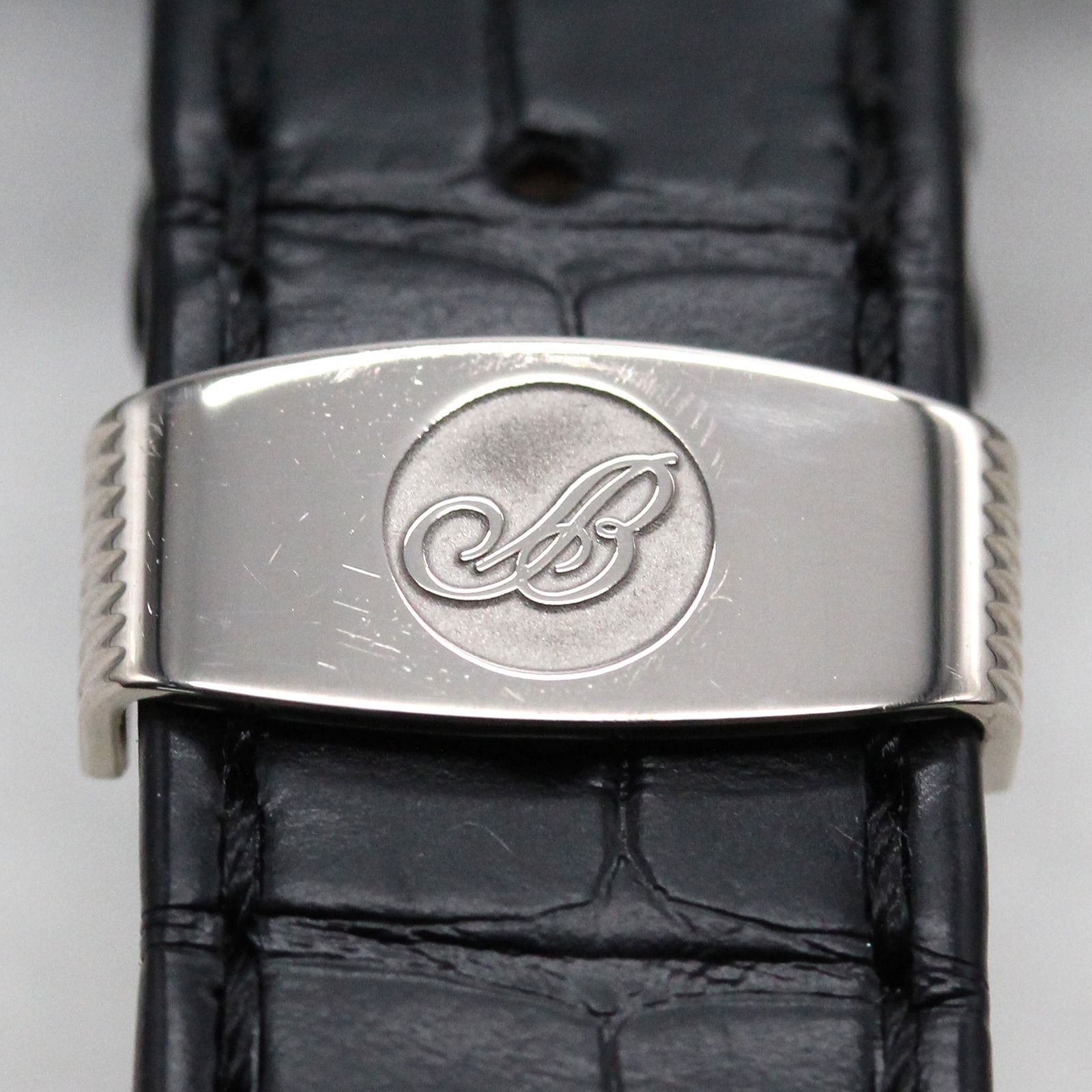 美品】ブレゲ 純正ベルト クロコ K18WG Dバックル ベルト幅21mm