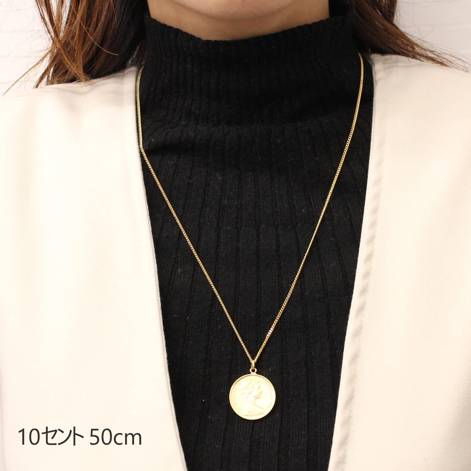 人気商品】[ジュエリーショップエム] コイン ネックレス ペンダント エリザベス メンズ レディース オーストラリア - メルカリ