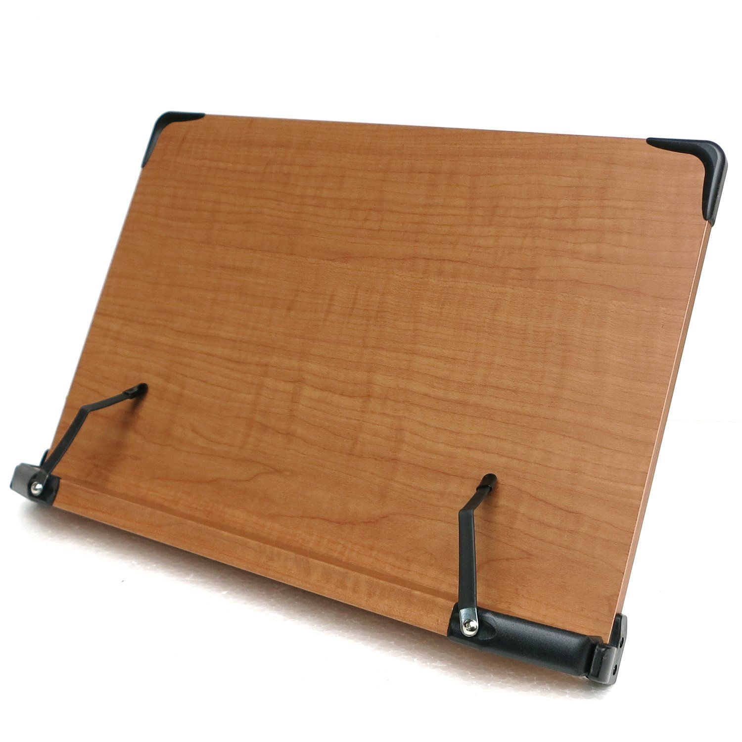 【新着商品】大きめサイズ（40×26.5cm）着脱・ 折りたたみ式 多用途 木製ブックスタンド 書見台 筆記台 見やすい角度に14段階調節 タブレットスタンド（メーカー直輸入品）