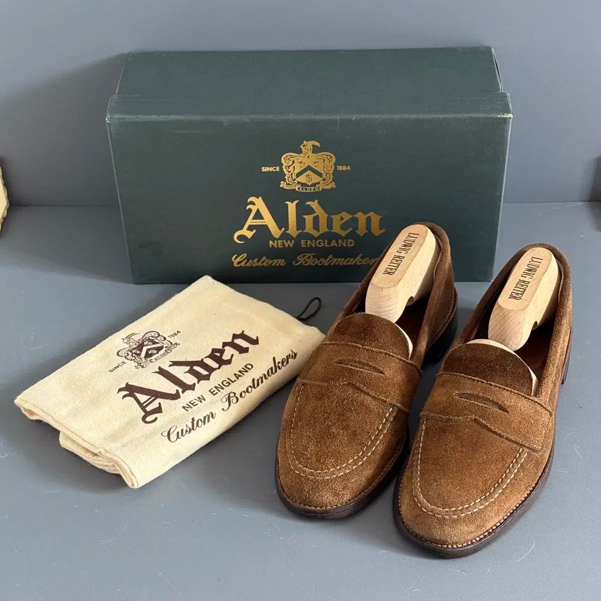 6 5D ALDEN オールデン 6243f 嗅ぎタバコ スエード ペニー ローファー