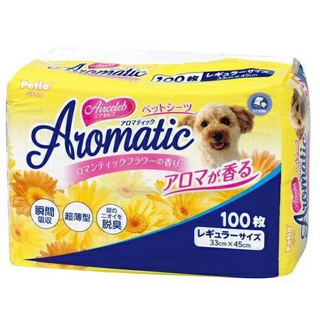 同梱不可 8個セット ペティオ エアセレブ アロマティック ペットシーツ レギュラー 100枚