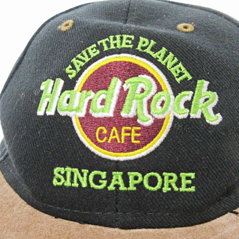 ハードロックカフェ Hard Rock Cafe 90s ロゴ 刺繍 キャップ 帽子 SINGAPORE シンガポール ブラック 黒 1009 -  メルカリ