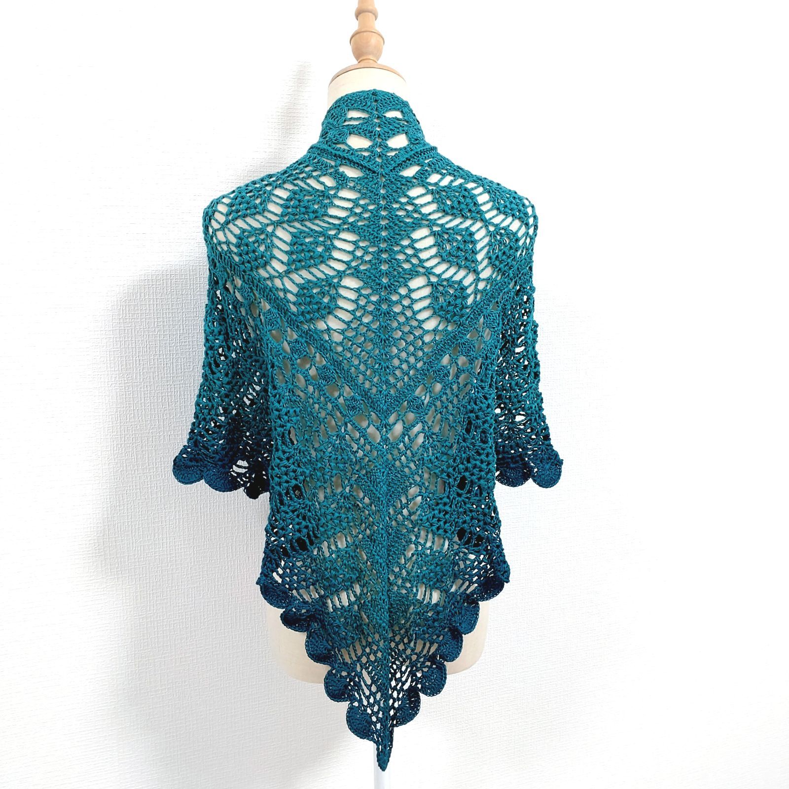 三角 バレエショール 年中使用可 手洗可 100%コットン 海外輸入糸