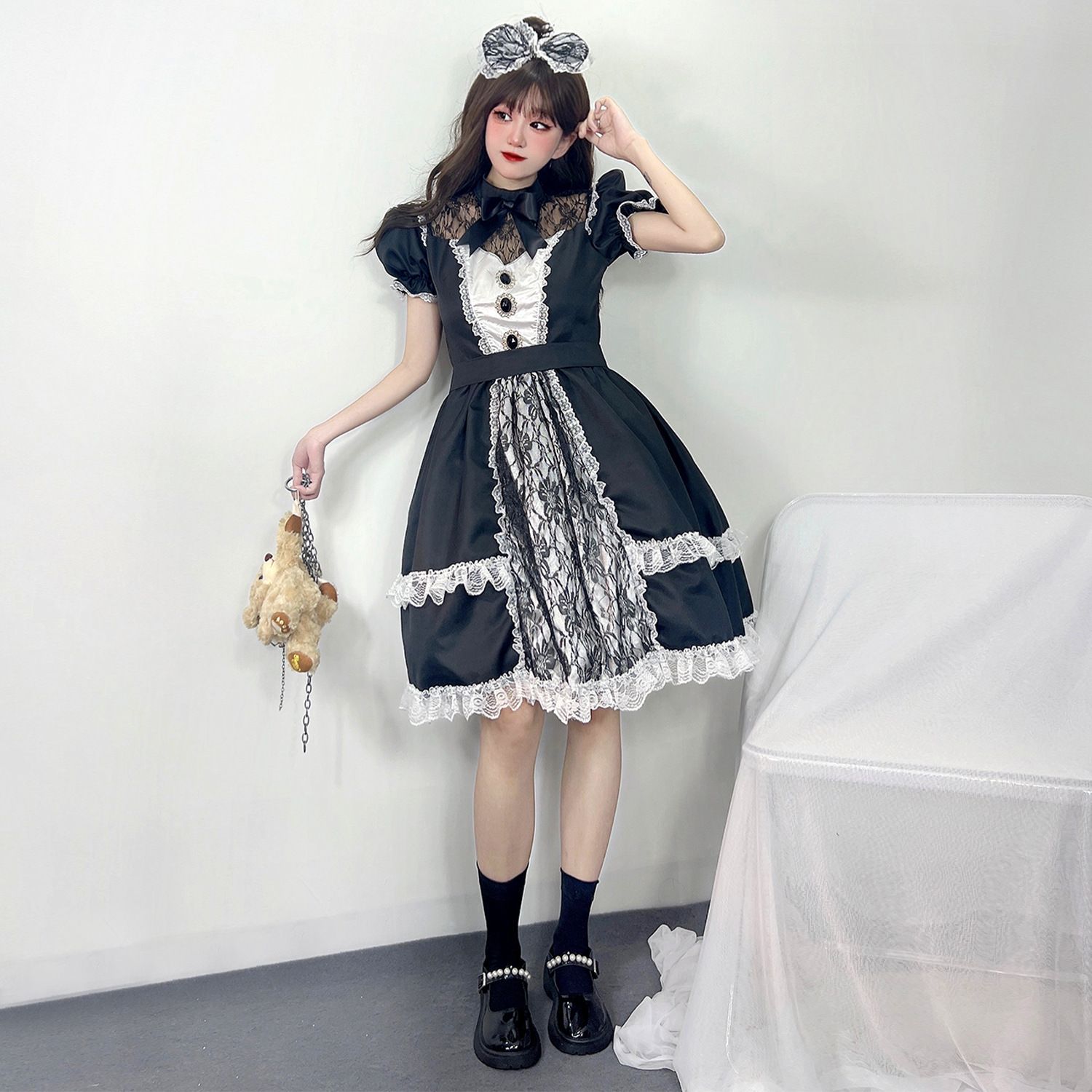 コスプレ セクシー 可愛い ロリータ ワンピース メイド服 HW583 セクシー メイド服 コスプレ 豪華セット 甘ロリータ