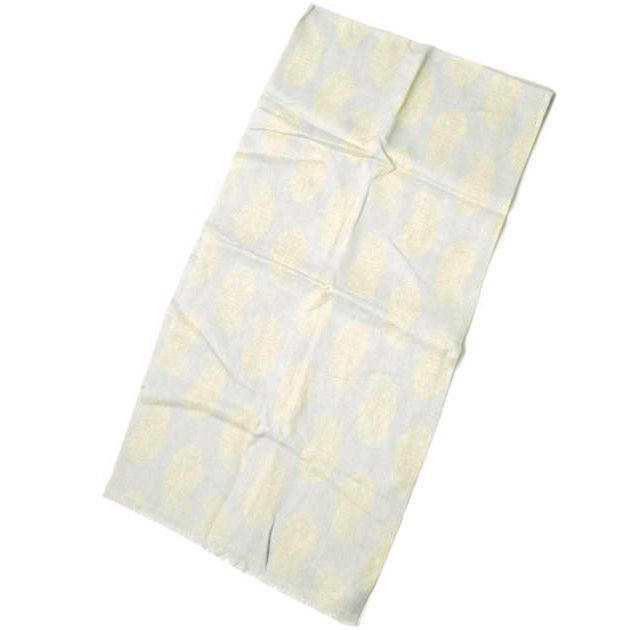 ARNYS PARIS アルニス イタリア製 ペイズリーリネンストール ライトグレー|イエロー PRESTIGE ダブルフェイス g9759