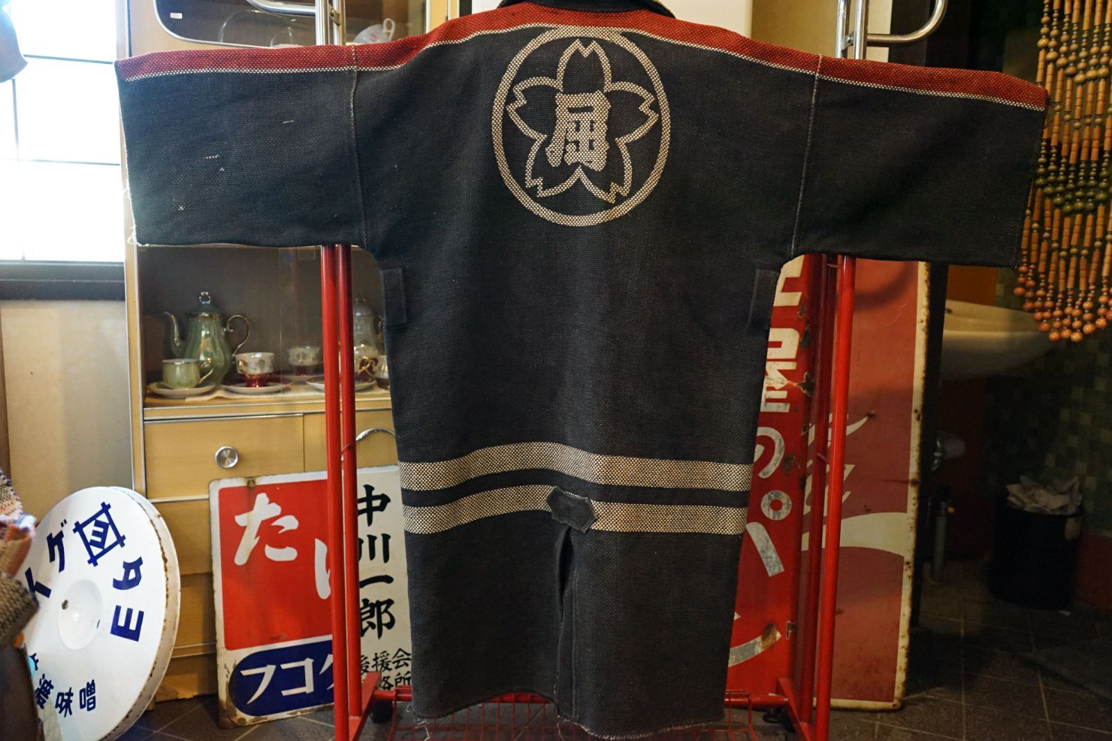 消防団 消防 刺し子 半纏 古着 北海道 屈足 新得 レトロ 昭和レトロ アンティーク ヴィンテージ
