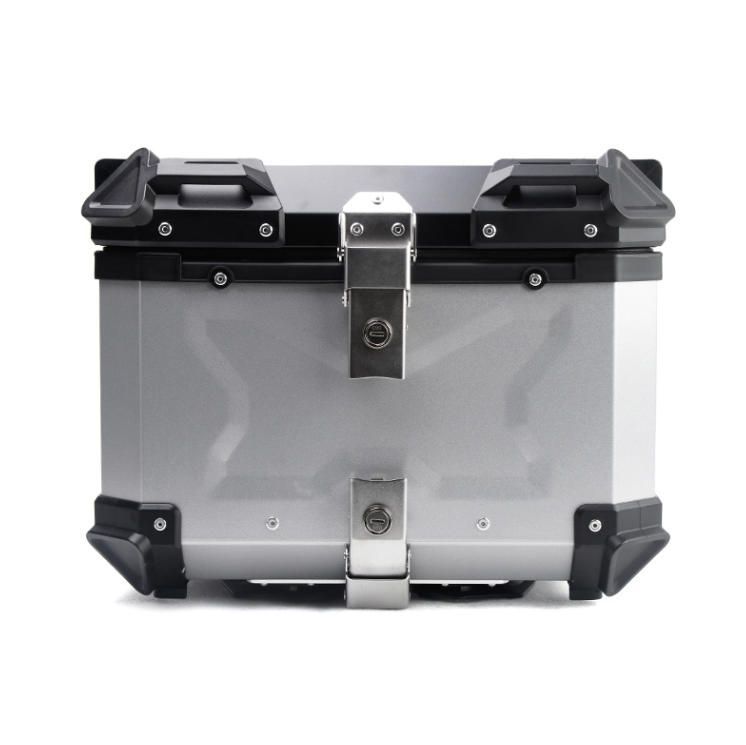 送料無料 45Lの圧力の紋X項のアルミニウム合金の尾の箱の電働オートバイのトランクは速く分解して荷物を入れますトランク黒色