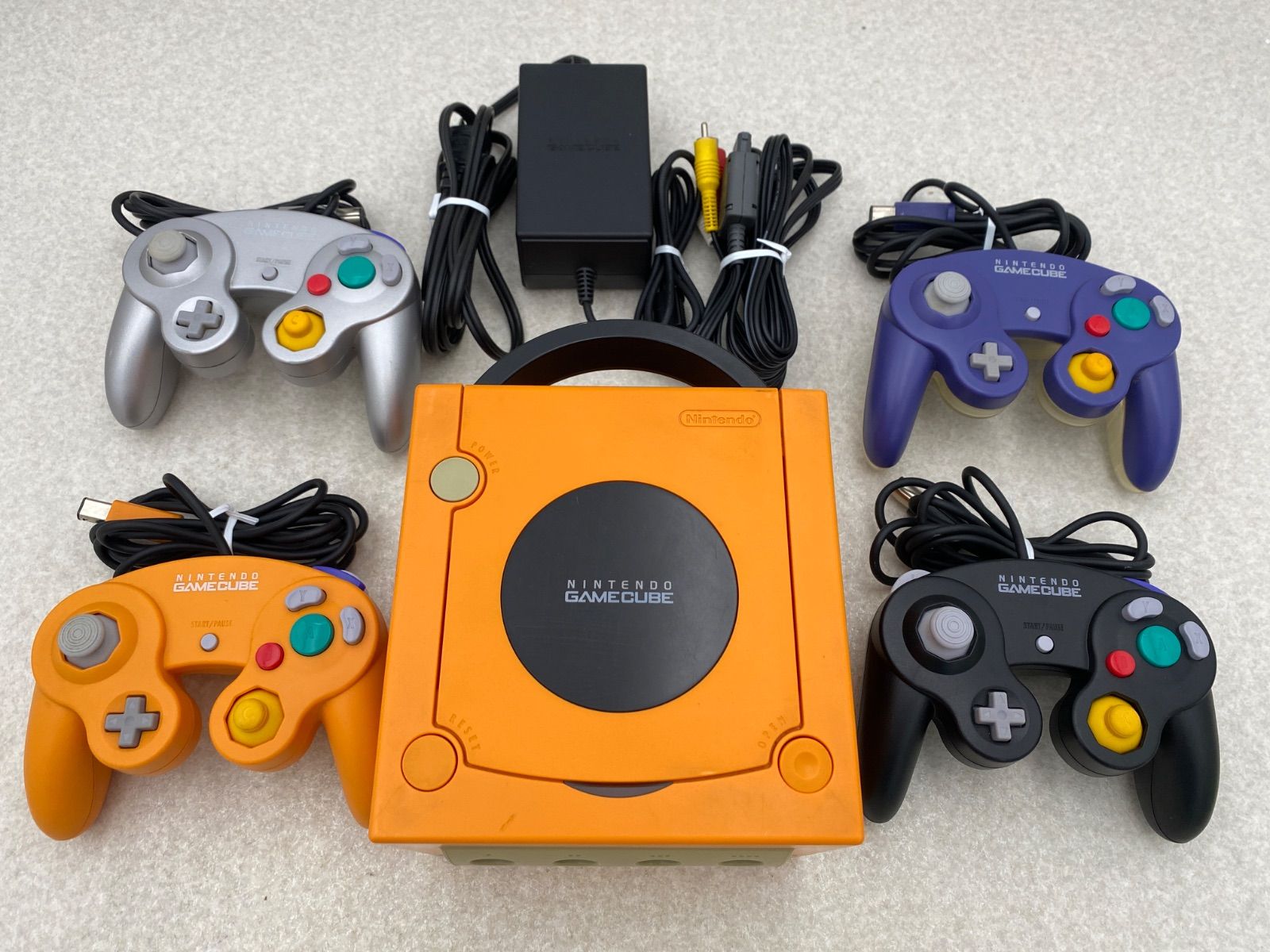 ゲームキューブ 本体 動作品 オレンジ コントローラー4点