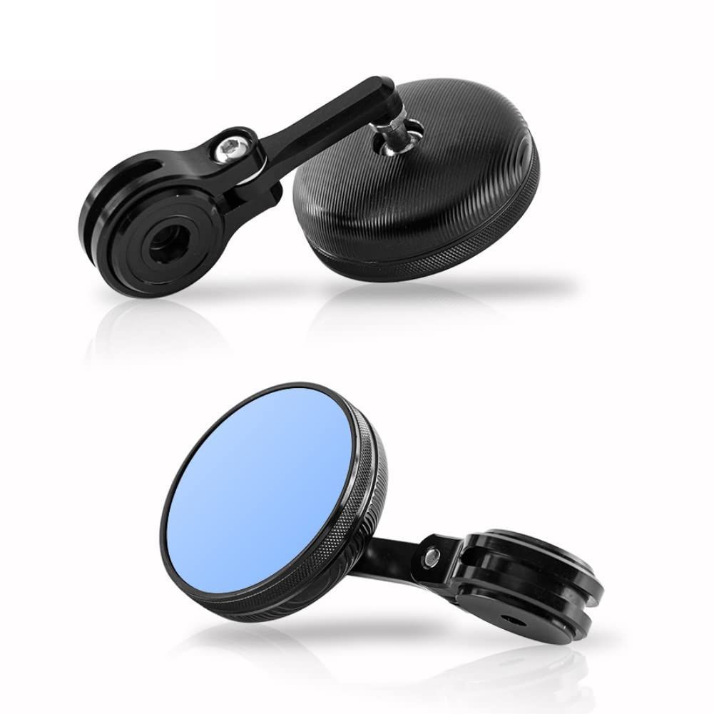 【人気商品】バイクミラー Atyhao バーエンドミラー 補修用ミラー CNCアルミニウム 運転安定性アップ ブラック オートバイ バイク