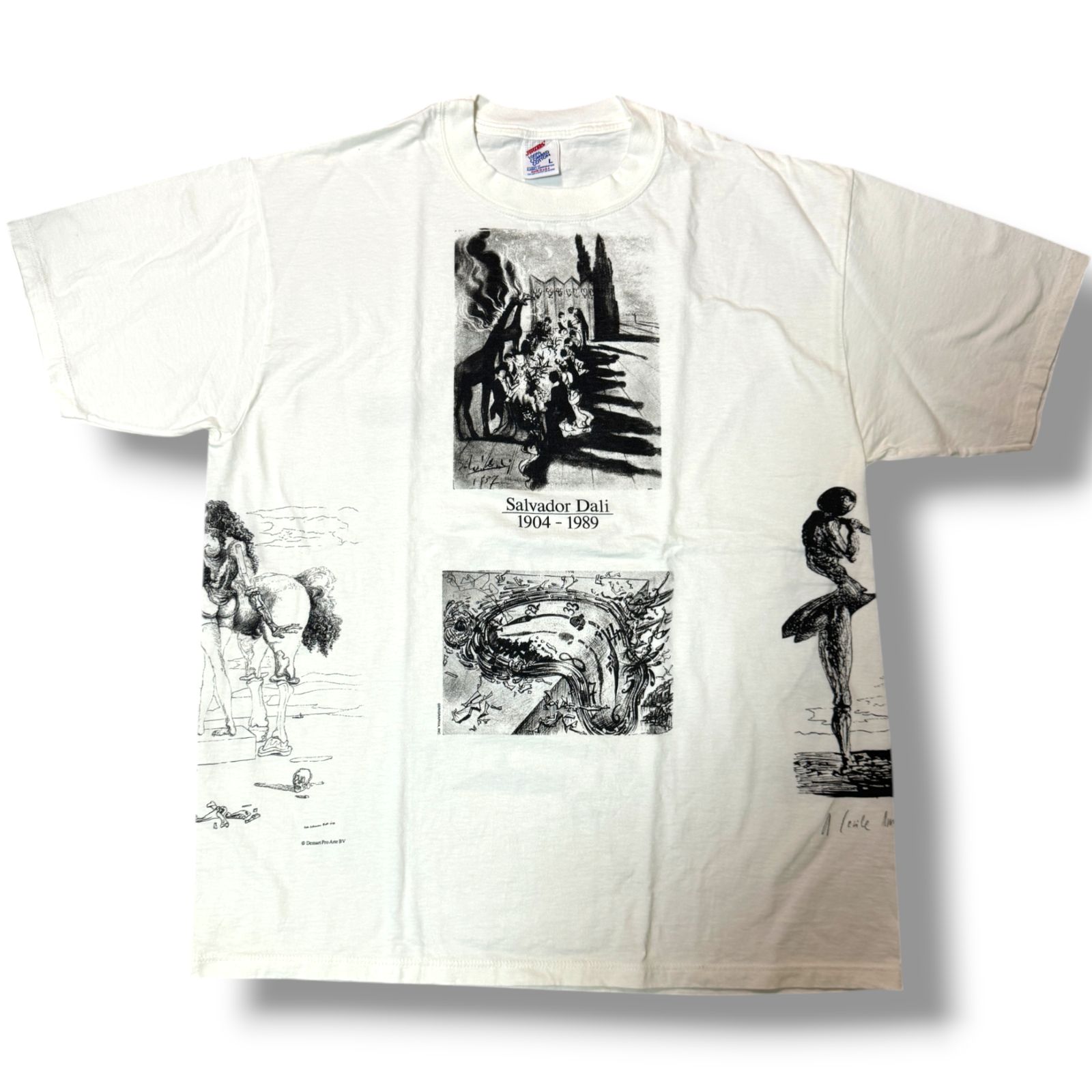 80s - 90s アートTシャツ Salvador Dali サルバドールダリ Lサイズ 