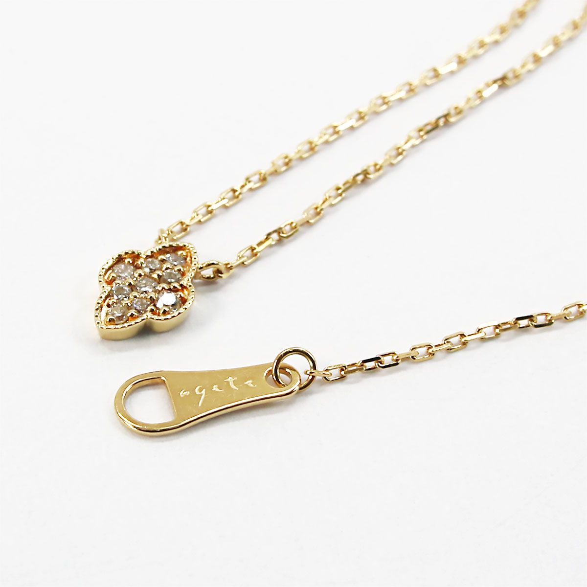 ネックレス agete／アガット K18 ダイヤモンド 0.04ct 40cm