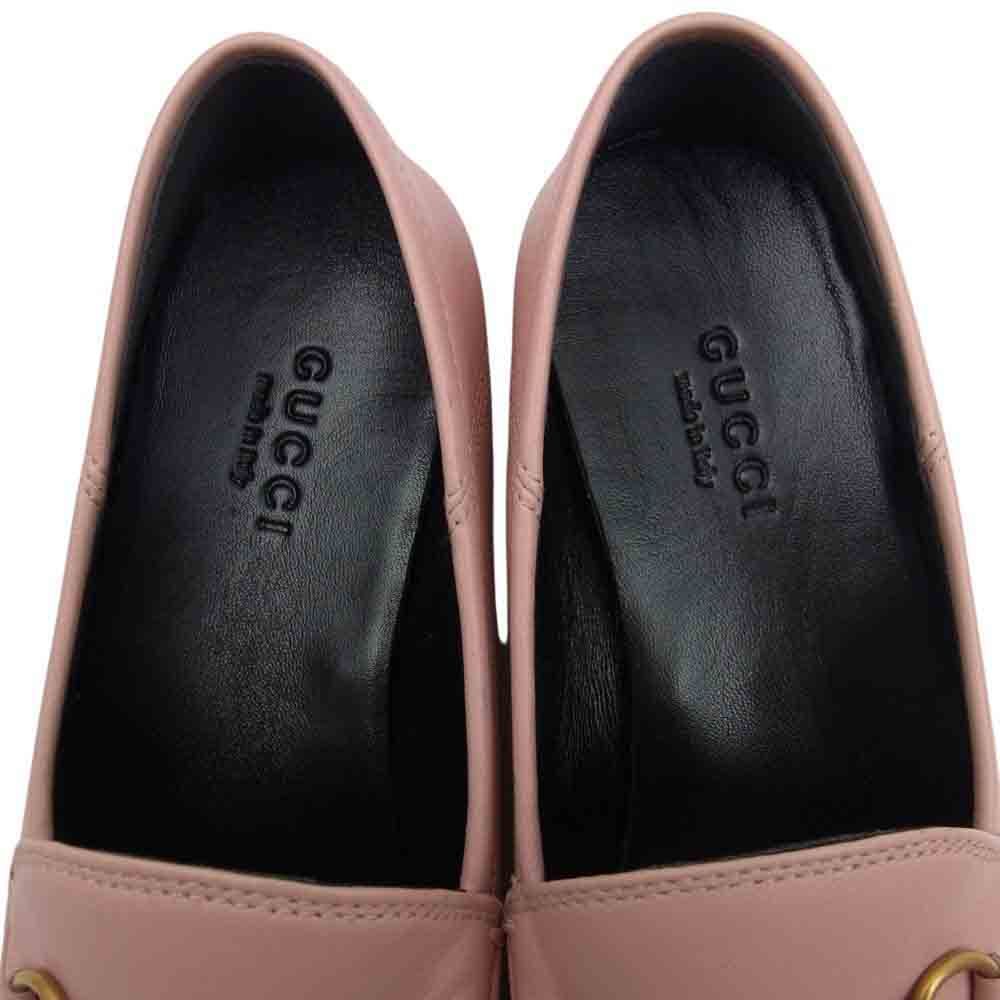 GUCCI グッチ ホースビット ローファー ピンク系 34【中古