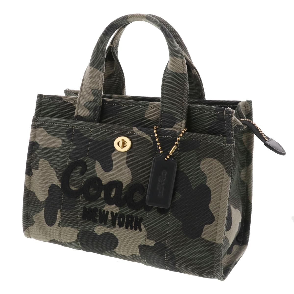 美品】COACH コーチ カーゴ トートバッグ 26・カモ プリント バッグ 