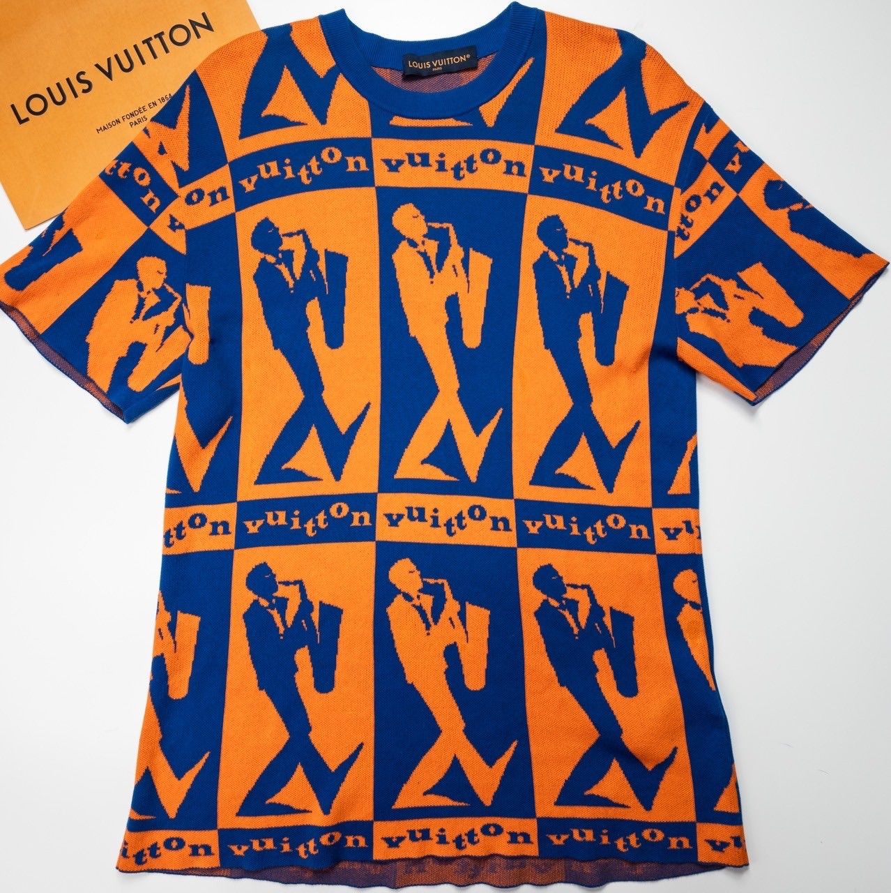 美品】LOUIS VUITTON ルイ・ヴィトン ジャズフライヤー 半袖Tシャツ 柄 