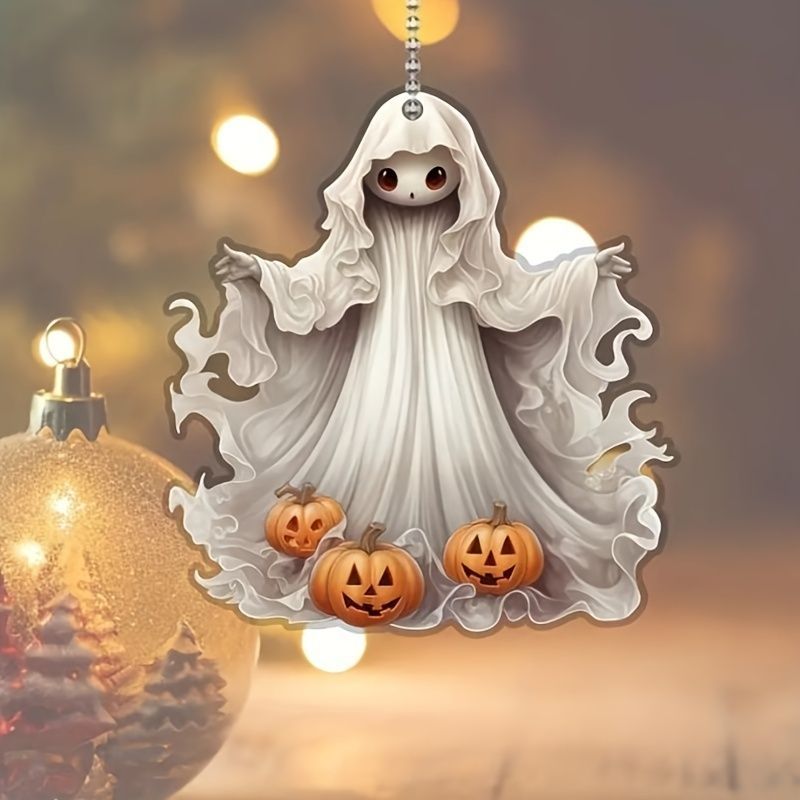 キーホルダー ホラー おばけ かぼちゃ 2D アクリル 8cm かわいい幽霊