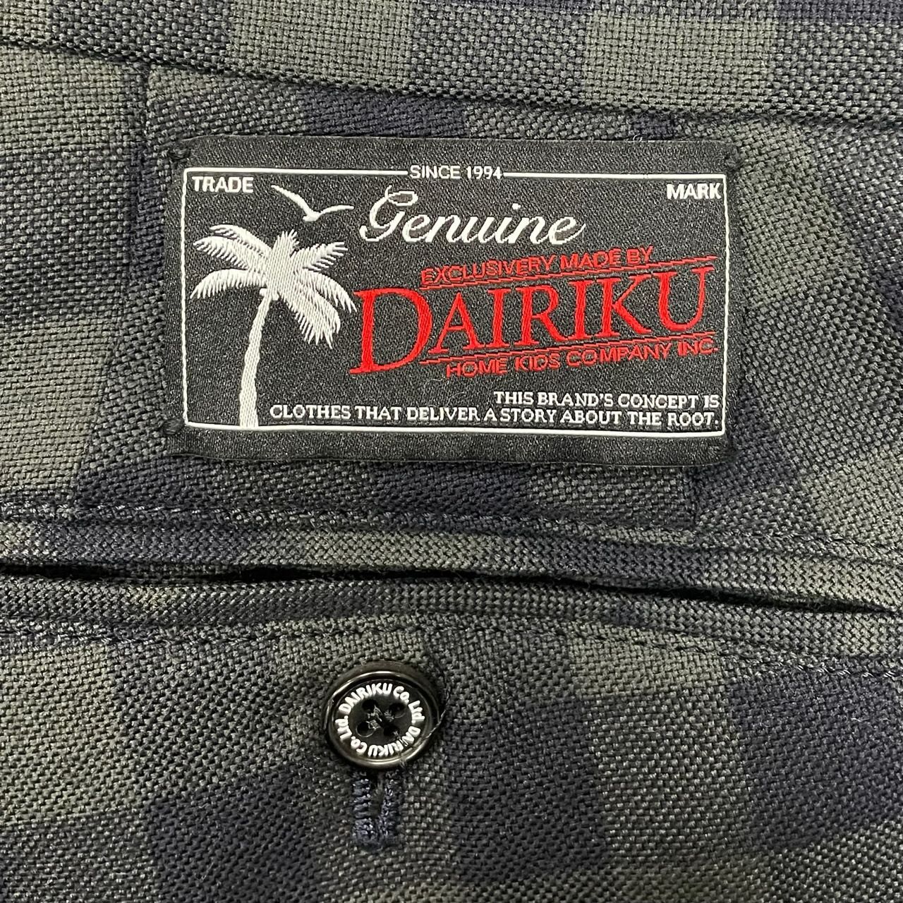 DAIRIKU 22AWバイカー チェック スラックス パンツ DAIRIKU 22AW