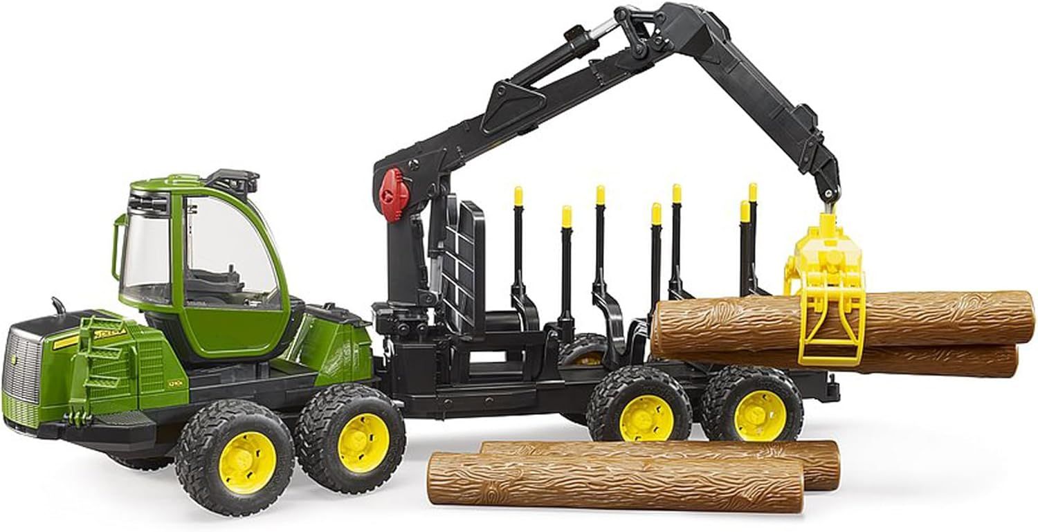 ブルーダー JD 1210Eグラップルクレーン丸太輸送車(丸太4本付き) BR02133