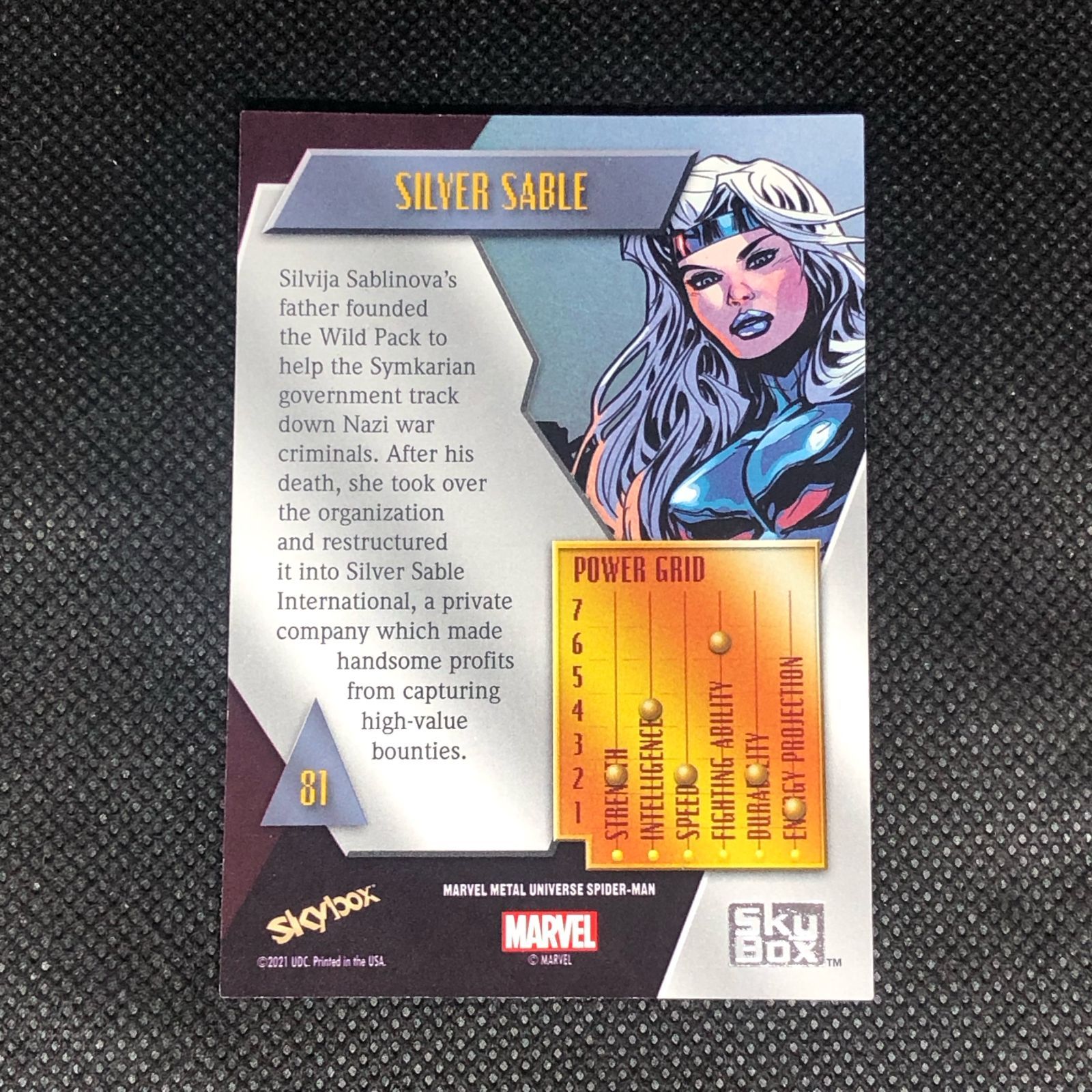 Silver Sable / シルバー・セーブル 2022 Upper Deck Marvel