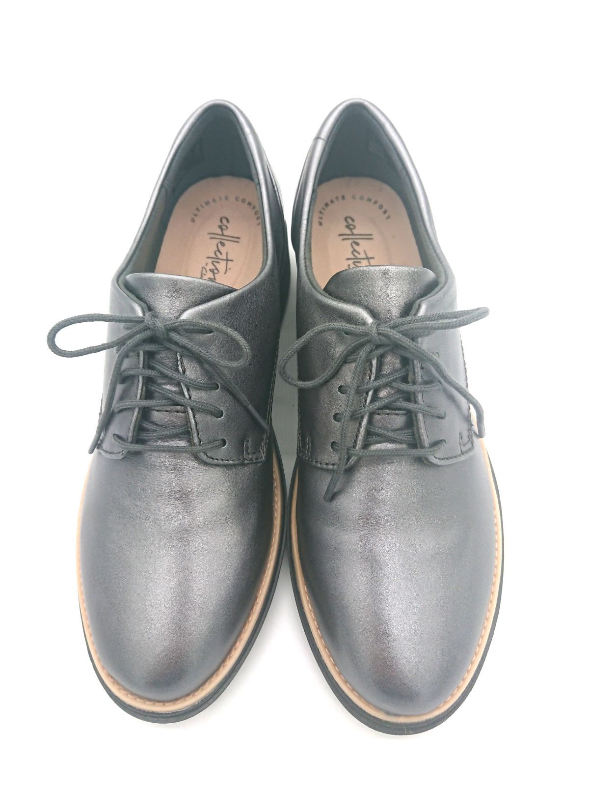 【新品】Clarks クラークス シャロンノエル 24cm Clarks Sharon Noel / シャロンノエル （ガンメタルメタリックレザー