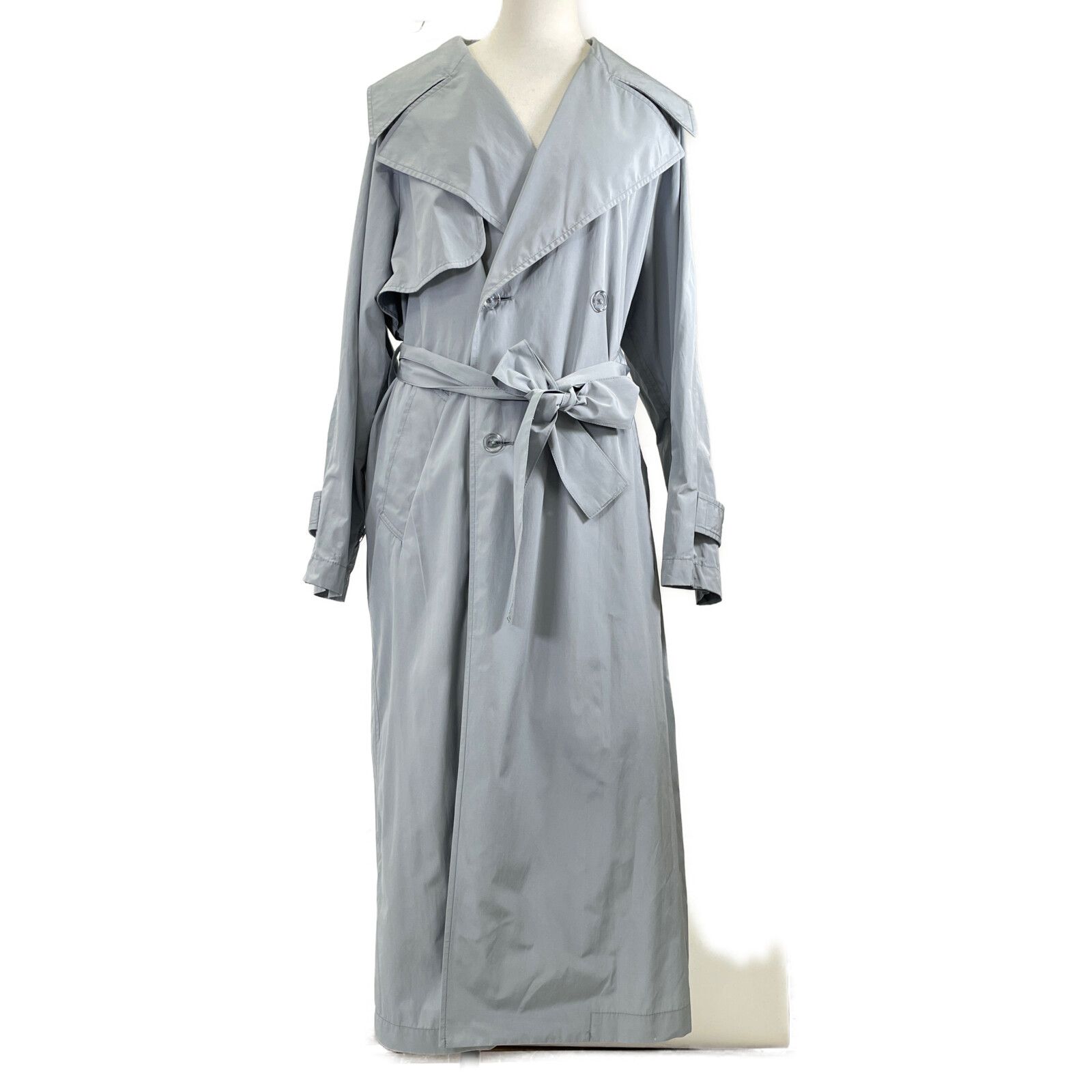 MACPHEE マカフィー ﾗｲﾄﾌﾞﾙｰ ｺｯﾄﾝﾎﾟﾘｴｽﾃﾙｳｪｻﾞｰ ﾄﾚﾝﾁｺｰﾄ 36 - メルカリ 