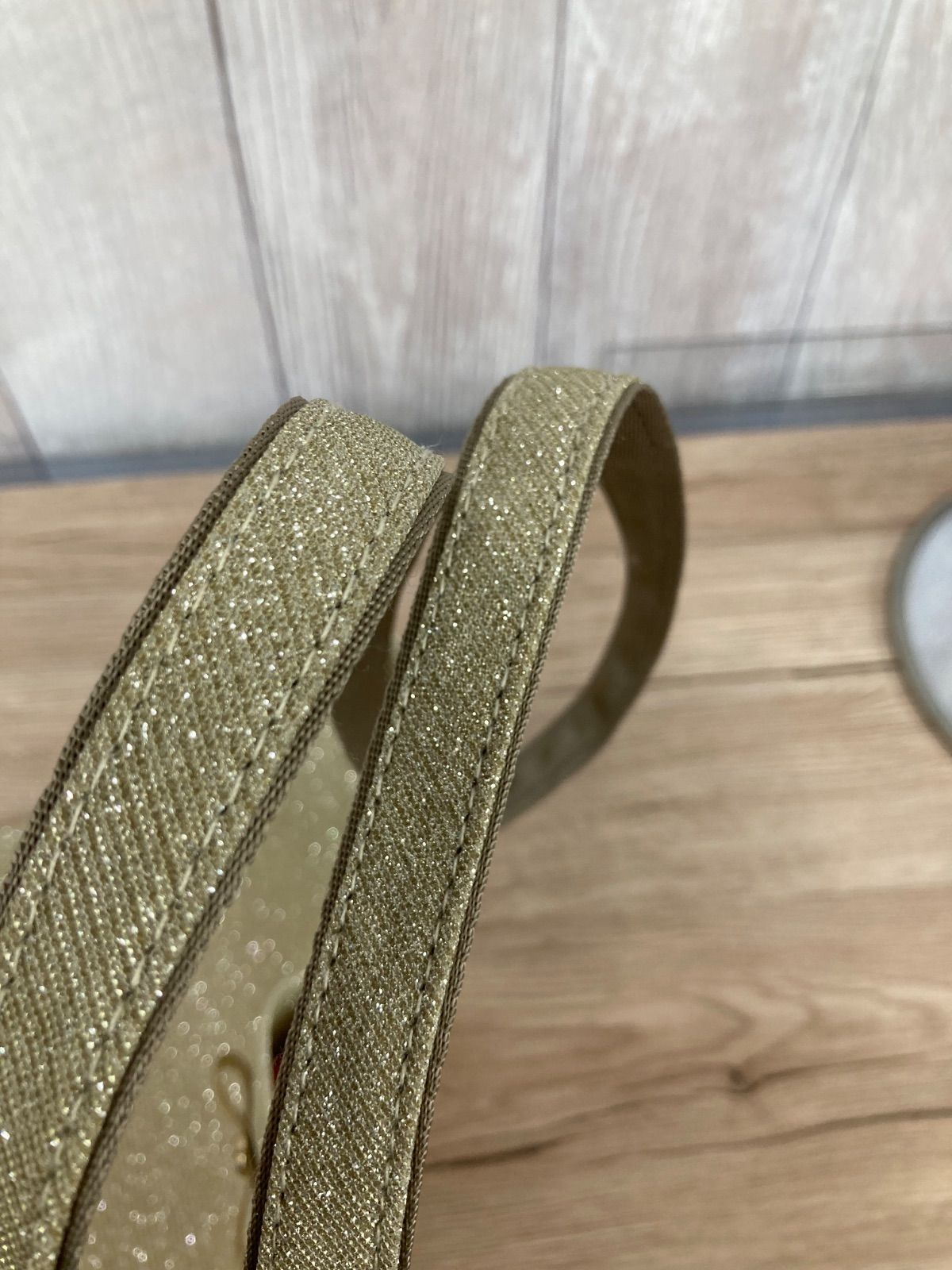 ANTEPRIMA アンテプリマ ブリッロ ボウ II ミディアム ゴールド ラメ