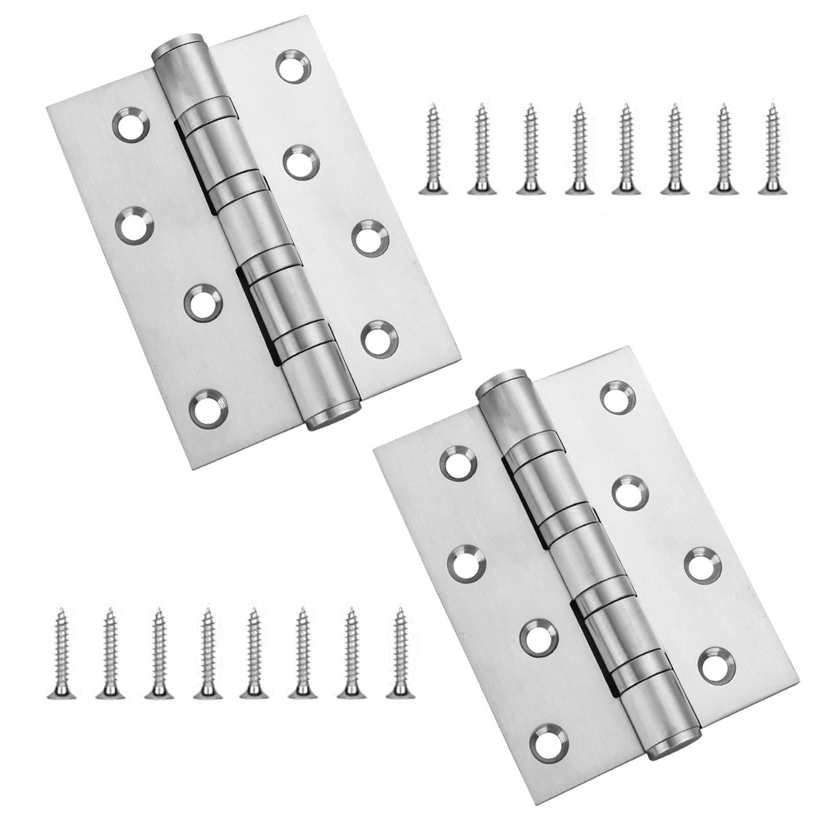 平蝶番 ドアヒンジ ドア用金物 蝶番 長い100 mm 幅75 4インチ ステンレス製 折り畳みヒンジ 金具 ネジに付き 厚さ25