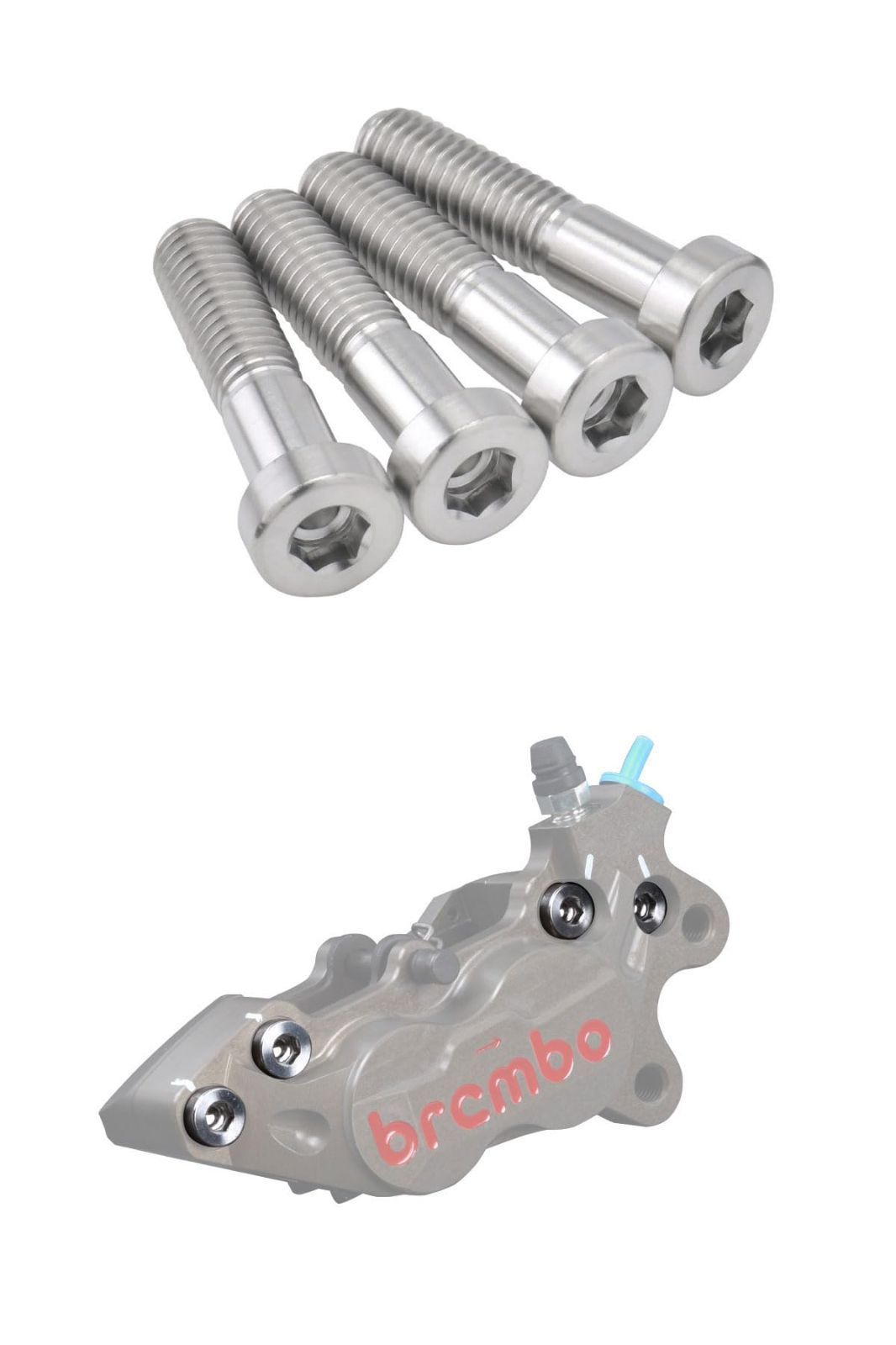 M8×35mm ジータレーシング(ZETA RACING) チタン ブレーキキャリパーブリッジボルトセット brembo 2ピースキャリパー用 M8×35mm P=1.25(4本) ダートフリーク DIRTFREAK D6973(旧品番:ZT37-3064)