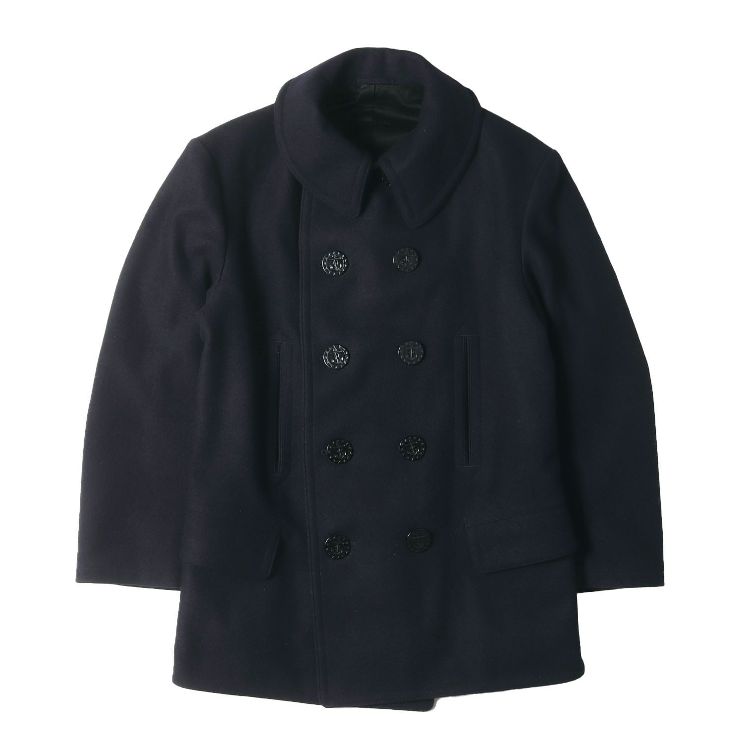 【美品】WAREHOUSE ウエアハウス ジャケット サイズ:42(XL) / 23AW U.S.NAVY 13スター メルトンウール Pコート(1920S WW1 STYLE 13STARS PEA COAT) / ネイビー 紺【メンズ】