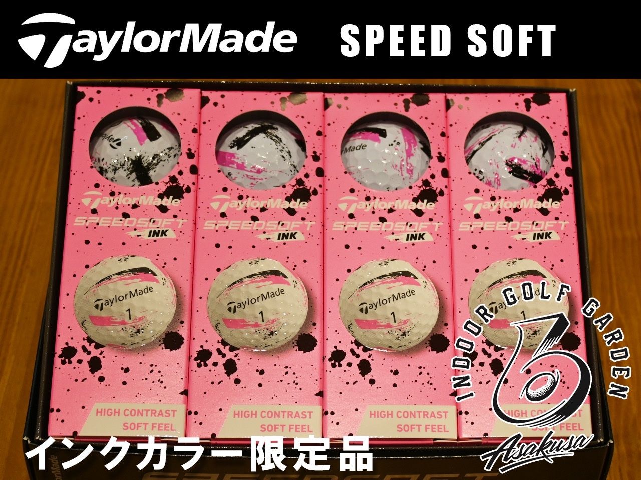 【未使用品】 テーラーメイド インクカラー・ピンク 限定品 SPEED SOFT 未使用品】テーラーメイド SPEED SOFT INKカラーピンク限定品