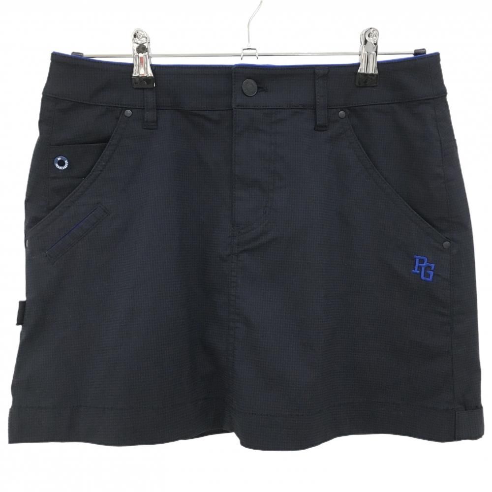 美品】パーリーゲイツ スカート ダークネイビー×黒 チェック 30