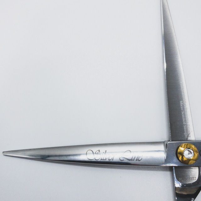 シルバーラインストレートシザー 国民三銃士ノコギリ刃7インチ